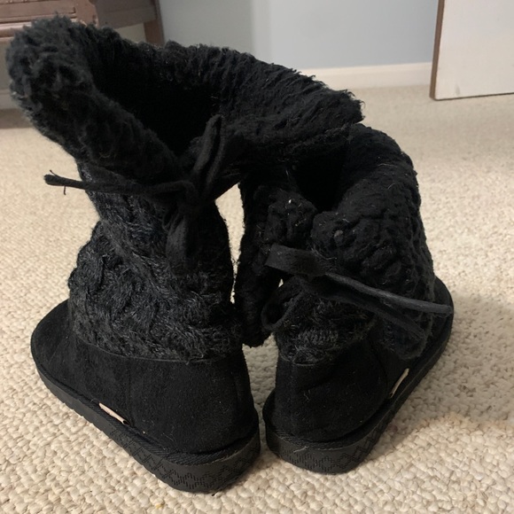 Black Muk Luks size 7 cozy foldable boots - Picture 6 of 6